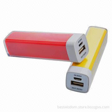 Power Banks with LED Battery Indicator, for iPhone/Samsung Galaxy, 2,200mAh Capacity